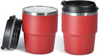6oz Espresso Cups, Insulated Espresso Cups Set of 2, Expresso Shots Cup, Stainless Steel Shot Glasses for Coffee, Portable Espresso Travel Mug for Camping