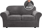 H.VERSAILTEX Real Velvet Plush 3 Piece Stretch Sofa Covers Couch Covers by HVERSAILTEX