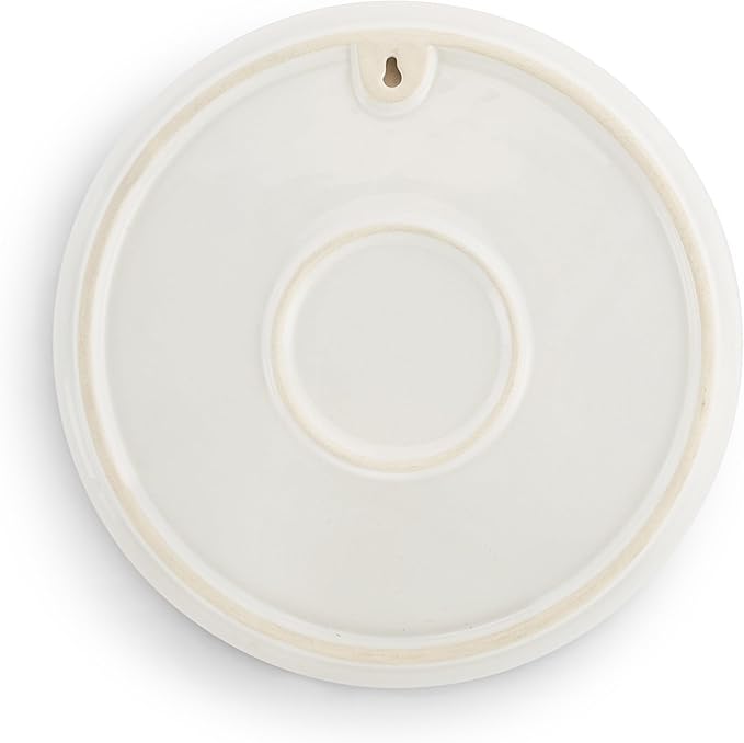 DEMDACO Decorative Hanging Salad Plate, 8 Inch Ceramic Stoneware, Fuchsia Butterfly