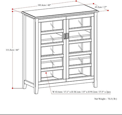 SIMPLIHOME Burlington Storage Cabinet - Image 2