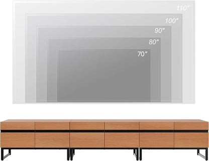 WAMPAT Modern TV Stand for 32-110 Inch TVs, Wood Entertainment Center - Image 5