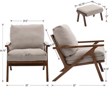HNY Mid Century Modern Accent Chair - Image 2