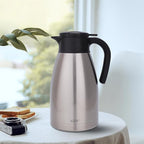 GiNT 74Oz Thermal Coffee Carafe, Insulated Stainless Steel Coffee Carafes for Keeping Hot/Double Walled Vacuum Thermal Carafe (Silver, 2.2L)