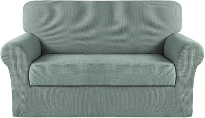 Turquoize Stretch Sofa Slipcover 2 Pieces Sofa Cover Couch Cover by Turquoize