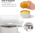 Kitchen Mama Mini Plus Rechargeable Electric Can Opener: USB-C Charging, Hands-Free, Auto Stop, Compact, Cordless, Smooth Edge - Perfect for Seniors with Arthritis, Home, and Travel (White)