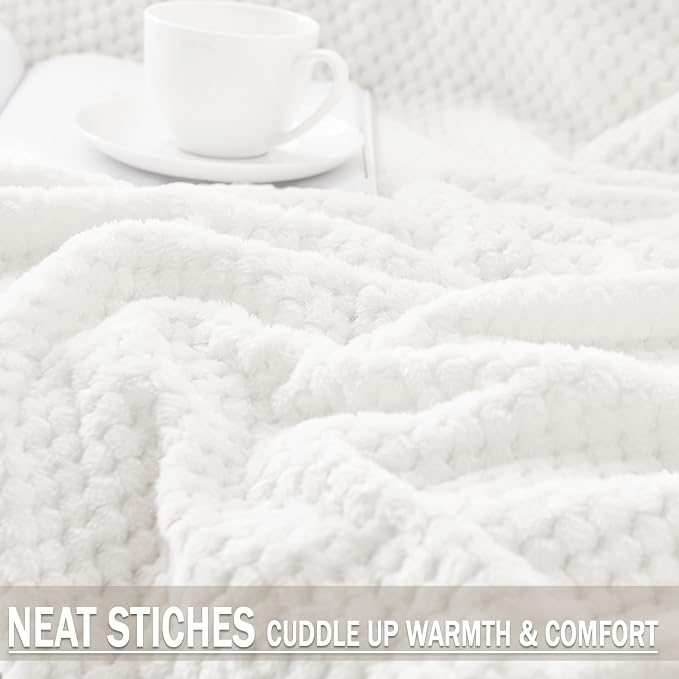 Exclusivo Mezcla Soft Waffle Fleece Bed Blanket Twin XL Size, Cozy Fluffy Design - Image 6