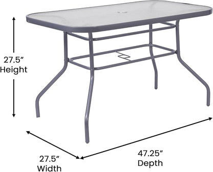 Flash Furniture Tory Rectangle Patio Table - Image 3
