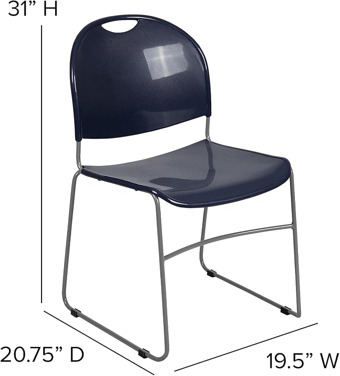 Flash Furniture HERCULES Series 5 Pack 880 lb. Capacity Navy Ultra-Compact - Image 3