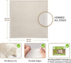 Organic Cheese Cloths, GOTS Certified, 2PCS, Grade 100, 20x20Inch Hemmed Cheese Cloth Reusable Muslin Cheesecloth for Straining, 100% Cotton Unbleached Fine Mesh Cloth Cheese Cloths for Cooking, Herbs