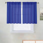 SpaceDresser Basic Rod Pocket Sheer Voile Window Curtain Panels Sapphire 1 Pair by SpaceDresser