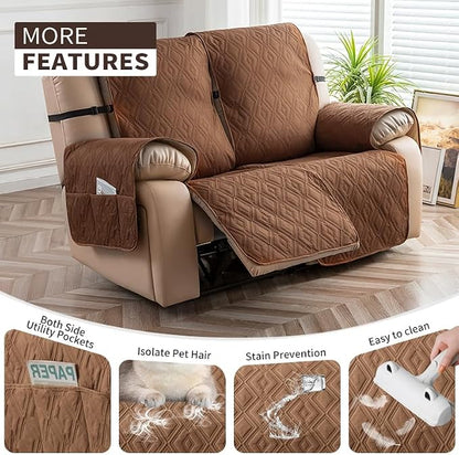 Genina Waterproof Loveseat Recliner Cover Non-Slip, Sofa Cover - Image 4