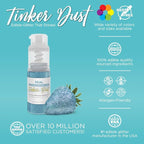 Bakell - Teal Tinker Dust (4g, 1x Mini Spray Pump) Edible Glitter for Food, Desserts, and Beverages!