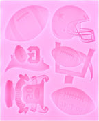 Mujiang Ball Silicone Molds Rugby Football Fondant Molds Sports Theme Molds For Cake Decorating Chocolate Gum Paste Candy Polymer Clay Set Of 3