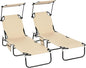 Outsunny Folding Chaise Lounge Pool Lounge Chairs Set of 2, Outdoor Sun Tanning by Outsunny