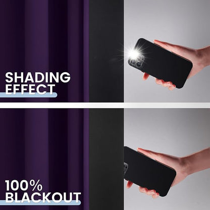 SimpleHome Purple 100% Blackout Curtains Room Darkening Living Room 63 Inch | - Image 4