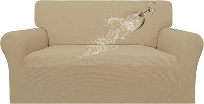 Easy-Going 100% Waterproof Loveseat Couch Cover Stretch Jacquard Sofa Cover | by Easy-Going