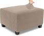 NeColorLife Stretch Ottoman Cover Square Soft Knitted Jacquard Washable Thick by NeColorLife