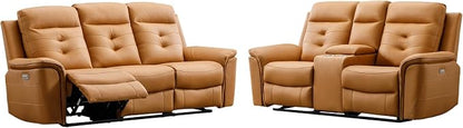 ANJ 2-Piece Faux Leather Power Recliner Sofa Set - Image 8