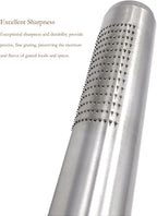Nutmeg Grater with Silicone Brush & Storage - 18/10 Stainless Steel, Compact Spice & Nut Grinder Tool for Fresh Nutmeg Powder