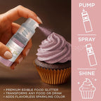 Bakell - Rose Gold Tinker Dust (4g, 1x Mini Spray Pump) Edible Glitter for Food, Desserts, and Beverages!