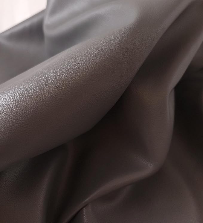 NAT Leathers | Gray Soft Faux Vegan Leather PU | 4 Yards Cut by The Yard | - Image 4