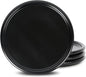 Stone Lain Eden 4-Piece Salad Plate Set Stoneware, Black