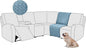 ALIECOM 100% Waterproof Recliner Sectional Couch Covers L Shape Stretch Corner by ALIECOM