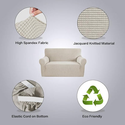 H.VERSAILTEX Stretch Loveseat Covers 1-Piece Loveseat Slipcover|Sofa Cover - Image 4