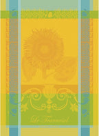 Garnier Thiebaut Le Tournesol Soleil (The Yellow Sunflower) French Kitchen Towel 22"x30", Cotton, Jacquard