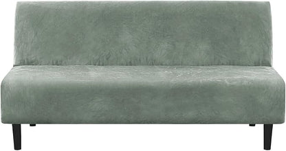 H.VERSAILTEX Real Velvet Futon Cover Armless Sofa Covers Sofa Bed Covers by HVERSAILTEX