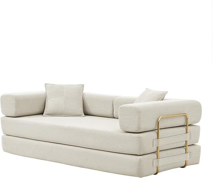 4-in-1 Folding Convertible Sofa Bed, 78 Inch Boneless Couch - Image 7