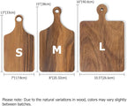 callie Personalized Family Cutting Board, Wooden Engraved Cheese Food Serving Tray Platter with Grip Handle, Housewarming Gifts (S, M, L)