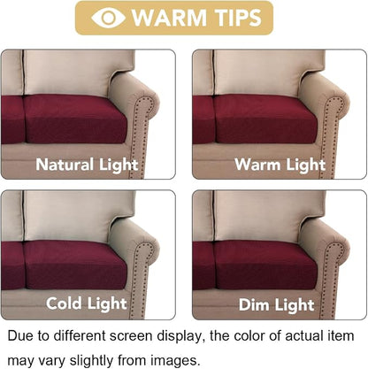 H.VERSAILTEX Super Stretch Individual Seat Cushion Covers Sofa Covers Couch - Image 7