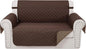 Reversible 45" Small Loveseat Sofa Covers, Chocolate/Taupe | Loveseat Covers by LuxshareHome