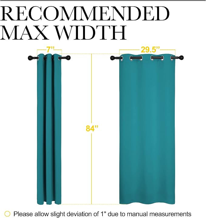 NICETOWN Room Darkening Curtains 84 inch Length 2 Panels, Thermal Insulated - Image 7
