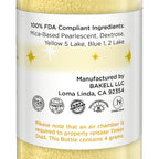Bakell - Neon Yellow Tinker Dust (4g, 1x Mini Spray Pump) Edible Glitter for Food, Desserts, and Beverages!