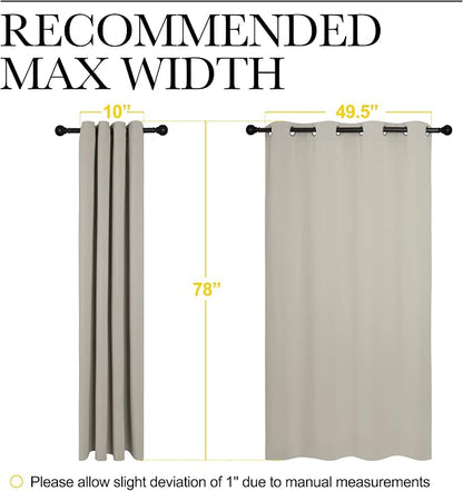 NICETOWN Natural Room Darkening Curtains 78" Long - Image 7