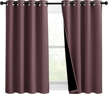 NICETOWN Warm Curtains for Winter, Bedroom Full Blackout Curtain Panels by NICETOWN