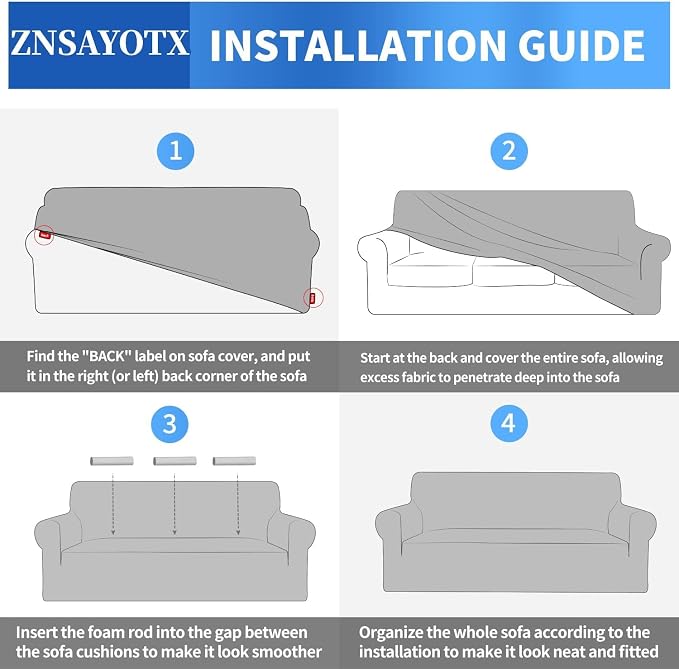 ZNSAYOTX 1 Piece Jacquard Chair Slipcovers - Image 6