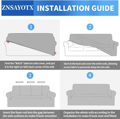 ZNSAYOTX 1 Piece Jacquard Couch Covers - Image 6