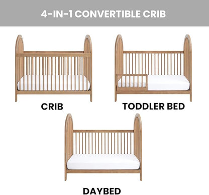 Soho Baby Everlee Convertible Island Crib, Honey Wood - Image 3