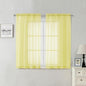 Goose Yellow Sheer Curtains 54 Inch Length 2 Panels, Voile Light Filtering by Lecloud