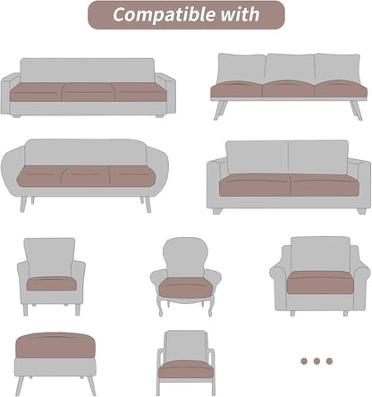 Fuloon Faux Leather Couch Cushion Slipcover, Waterproof Stretch Covers - Image 6