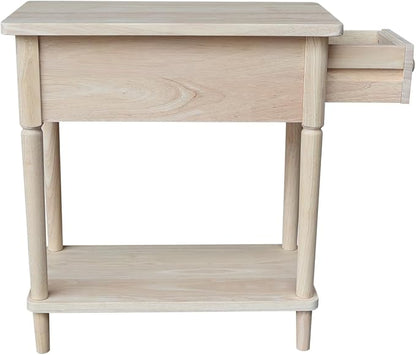 International Concepts Solid Wood Narrow Side Table Unfinished - Image 7