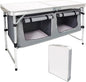 Folding Camping Table with Storage Aluminum Lightweight Camp Table Height by HYMnature