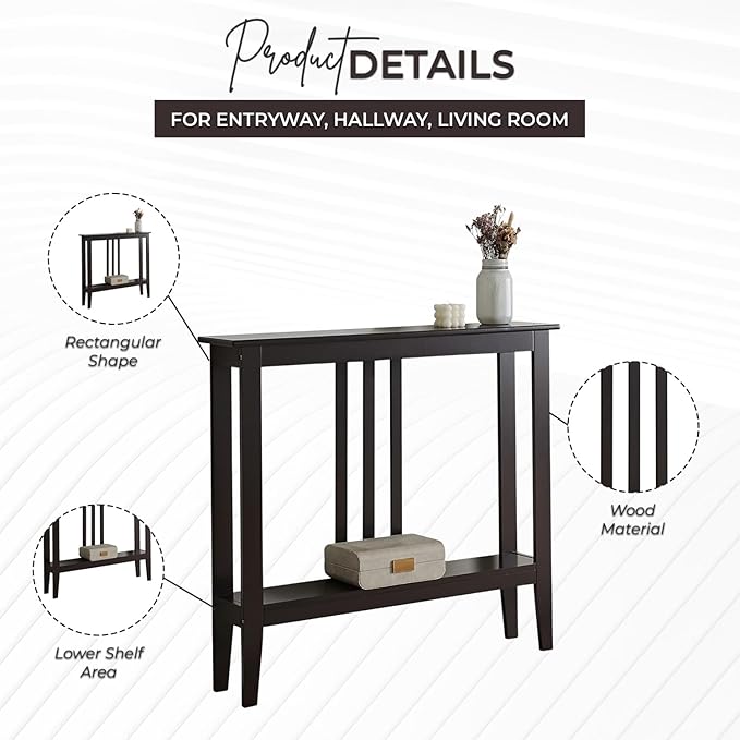 Kings Brand Furniture Narrow Console Table - Image 3