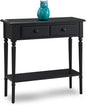 Leick Home Coastal Console Table, Solid Wood, 2 Storage Drawers, Bottom Display by LeickFurniture