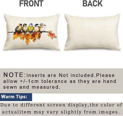 RABUSOFA Fall Outdoor Pillow Covers 12x20 Inch Waterproof Outdoor Thanksgiving - Image 6