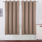 Blackout Curtains 66 x 72 Inch Long Cappuccino Curtains Set of 2 Panels Room by Lemomo