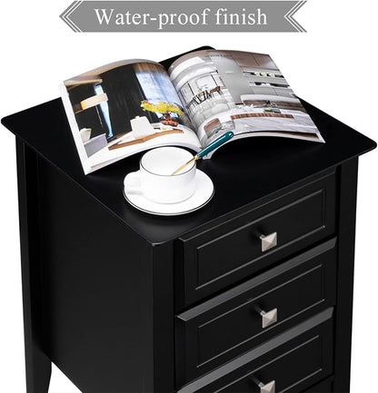 Bonnlo Upgraded 3 Drawers Night Stands - Image 5